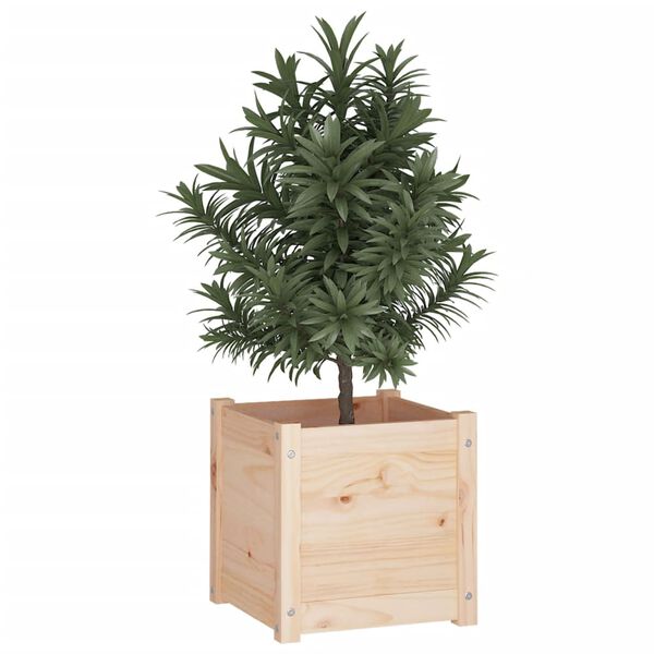 vidaXL Jardini&egrave;res d'ext&eacute;rieur 2 pcs 40x40x40 cm bois de pin massif