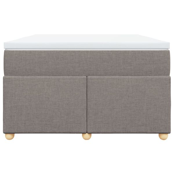 vidaXL Sommier &agrave; lattes de lit avec matelas taupe 120x190 cm tissu