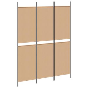 vidaXL Paravent &agrave; 3 panneaux Beige 150 x 200 cm Tissu