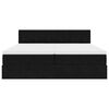 VidaXL Cadre de lit ottoman avec matelas noir 180x200cm velours