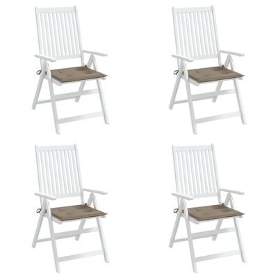 vidaXL Coussins de chaise jardin lot de 4 taupe 50x50x3cm tissu oxford