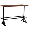 vidaXL Table de bar Bois de r&eacute;cup&eacute;ration massif Marron fonc&eacute;