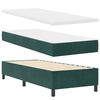 vidaXL Lit &agrave; ressorts avec matelas Vert fonc&eacute; 80 x 200 cm Velours