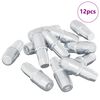 vidaXL Panneau de rayon 12 pcs Argent&eacute; 7 x 16 mm Fer