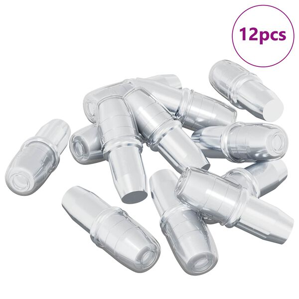 vidaXL Panneau de rayon 12 pcs Argent&eacute; 7 x 16 mm Fer