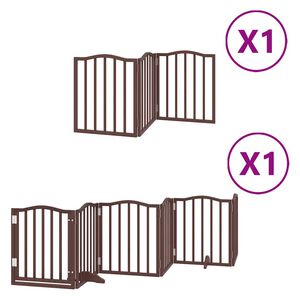 vidaXL Barri&egrave;re pour chien porte pliable 9 panneaux bois de peuplier