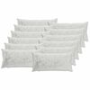vidaXL Coussin de jet&eacute; 12 pc HEERLEN Gris clair 40 x 80 cm Flanelle