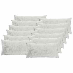 vidaXL Coussin de jet&eacute; 12 pc HEERLEN Gris clair 40 x 80 cm Flanelle