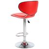 vidaXL Tabourets de bar 2 pcs rouge similicuir