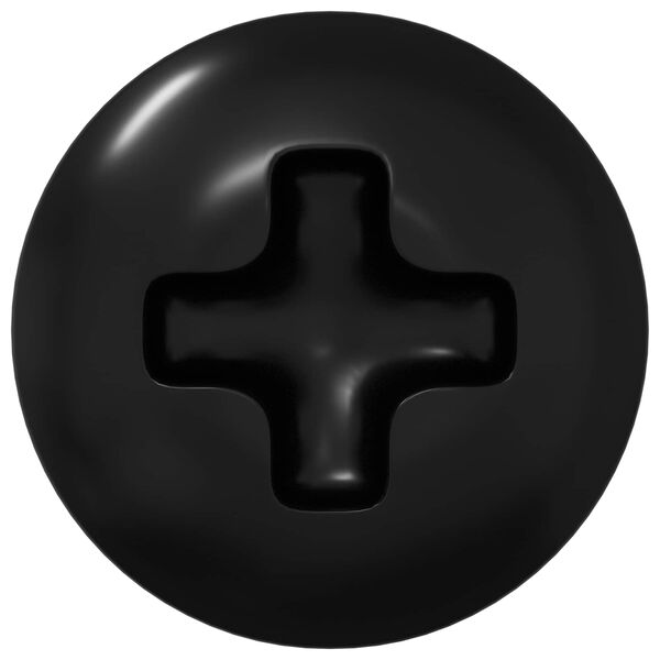 vidaXL Vis de manchon 2 pcs Noir M4 x 10 mm Acier