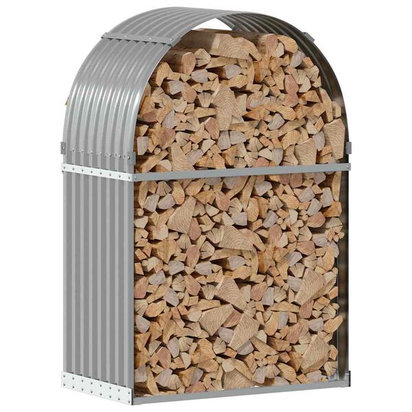 vidaXL Porte-b&ucirc;ches gris clair 80x45x120 cm acier galvanis&eacute;