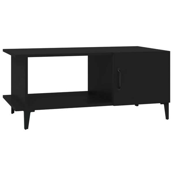 vidaXL Table basse Noir 90x50x40 cm Bois d'ing&eacute;nierie