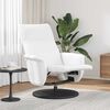 vidaXL Fauteuil inclinable avec repose-pieds blanc similicuir