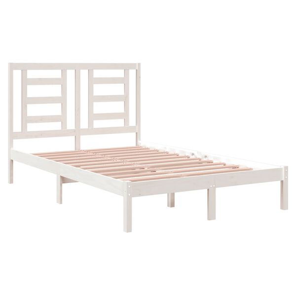 vidaXL Cadre de lit sans matelas blanc 120x200 cm bois de pin massif