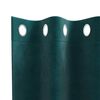 vidaXL Rideaux occultants 2 pcs Vert fonc&eacute; 140 x 175 cm Velours