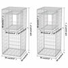 vidaXL Jardinière/Poteau de panier gabion 2 pcs Acier 50x50x120 cm