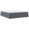 vidaXL Lit avec rangement et matelas Gris fonc&eacute; 160 x 200 cm Velours
