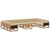 vidaXL Ensemble de canap&eacute;s d'ext&eacute;rieur 11 pcs Naturel et Beige