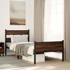 vidaXL Cadre de lit sans matelas ch&ecirc;ne marron 90x190cm bois ing&eacute;nierie