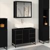 vidaXL Ensemble de mobilier de salle de bain 2 pcs Ch&ecirc;ne noir