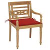 vidaXL Chaises Batavia avec coussins lot de 8 Bois de teck solide