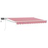 vidaXL Store r&eacute;tractable manuel avec LEDs Rouge et Blanc 3,5 x 2,5 m