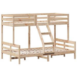 vidaXL Lit superposé sans matelas 80x200/120x200 cm bois massif