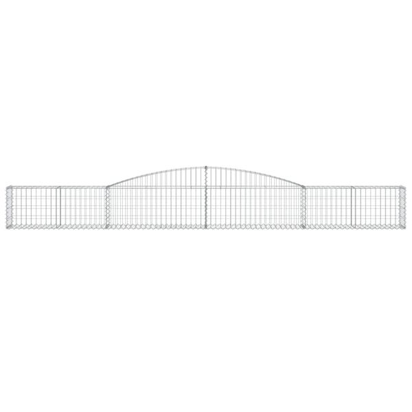 vidaXL Paniers à gabions arqués 3 pcs 400x30x40/60 cm Fer galvanisé