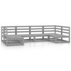 vidaXL Salon de jardin 6 pcs bois de pin massif