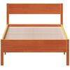 vidaXL Cadre de lit sans matelas cire marron 75x190 cm bois pin massif