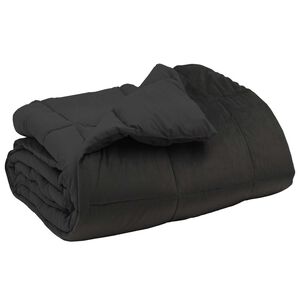 vidaXL Duvet d'hiver Matelass&eacute; Anthracite 240 x 260 cm Microfibre