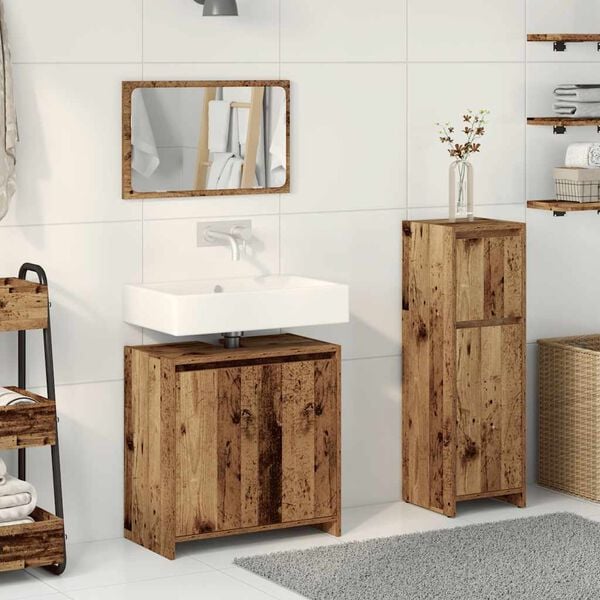 vidaXL Ensemble de meubles salle de bain 3 pcs bois d'ingénierie