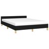 vidaXL Cadre de lit sans matelas noir 140x190 cm tissu