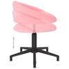 vidaXL Chaises pivotantes &agrave; manger lot de 2 rose velours