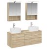 vidaXL Ensemble de mobilier de salle de bain 5 pcs Ch&ecirc;ne Sonoma