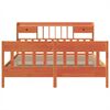 vidaXL Cadre de lit sans matelas cire marron 200x200cm bois pin massif