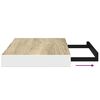 vidaXL &Eacute;tag&egrave;res flottantes 2 pcs Ch&ecirc;ne et blanc 40x23x3,8 cm MDF