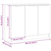 vidaXL Buffet vieux bois 90,5x30x70 cm bois d'ing&eacute;nierie