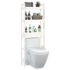 vidaXL Étagère de toilette Blanc 63x26x171 cm Bois de pin massif