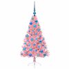 vidaXL Sapin de No&euml;l artificiel pr&eacute;-&eacute;clair&eacute; Rose 120 cm PVC
