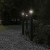 vidaXL Lampadaire d'ext&eacute;rieur avec sortie noir 110 cm aluminium