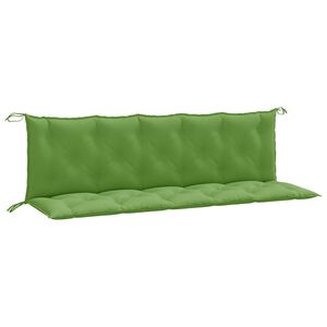 vidaXL Coussins de banc de jardin lot de 2 vert m&eacute;lang&eacute; tissu