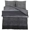 vidaXL Ensemble de housse de couette gris fonc&eacute; et noir 200x200 cm coton