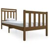 vidaXL Cadre de lit sans matelas marron miel bois massif
