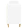 vidaXL Meuble TV Blanc brillant 160x35x55 cm Bois d'ing&eacute;nierie