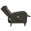 vidaXL Fauteuil de massage inclinable gris fonc&eacute; velours