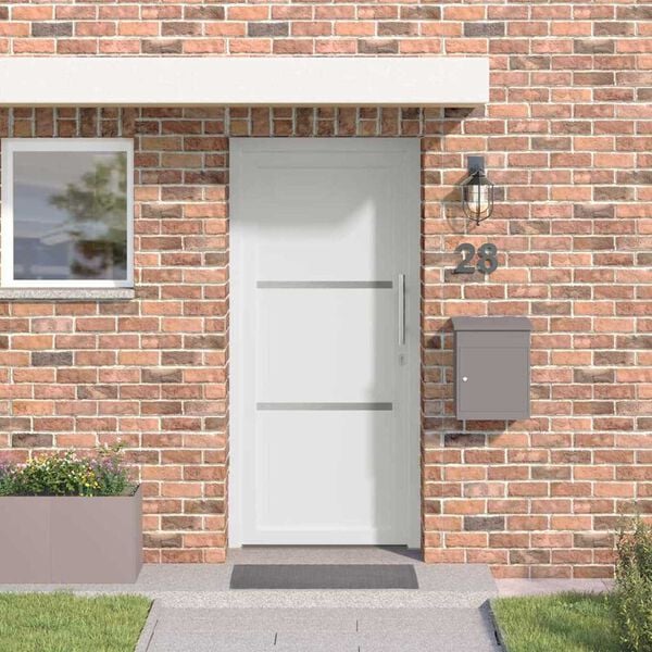 vidaXL Porte Frontale Blanc PVC
