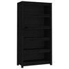 vidaXL Biblioth&egrave;que Noir 80x35x154 cm Bois de pin massif