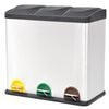 vidaXL Poubelle &agrave; ordures Acier inoxydable 54 L