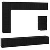 vidaXL Ensemble meuble TV 8 pc Ch&ecirc;ne noir Bois d'ing&eacute;nierie